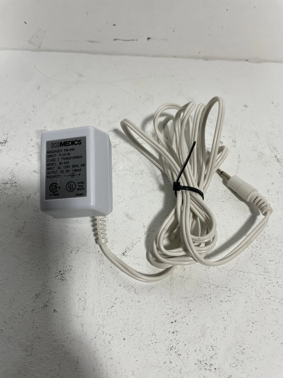 New Original 6V DC 140mA Homedics BC 826 Massager PM 606 Power Supply Adapter